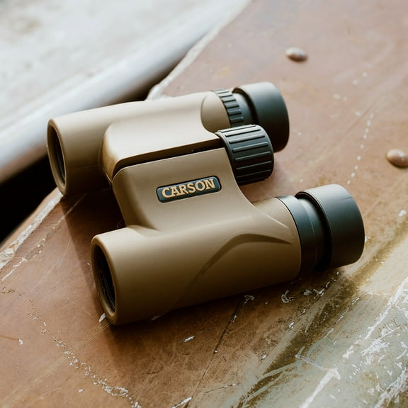 Carson Stinger 8x22mm Compact and Lightweight Binoculars - Includes Pouch, Wrist Strap, and Lens Cloth