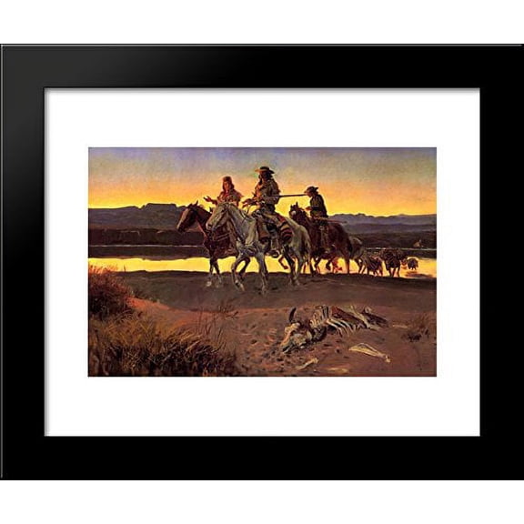 Carson's Men 20x24 Framed Art Print by Charles M. Russell