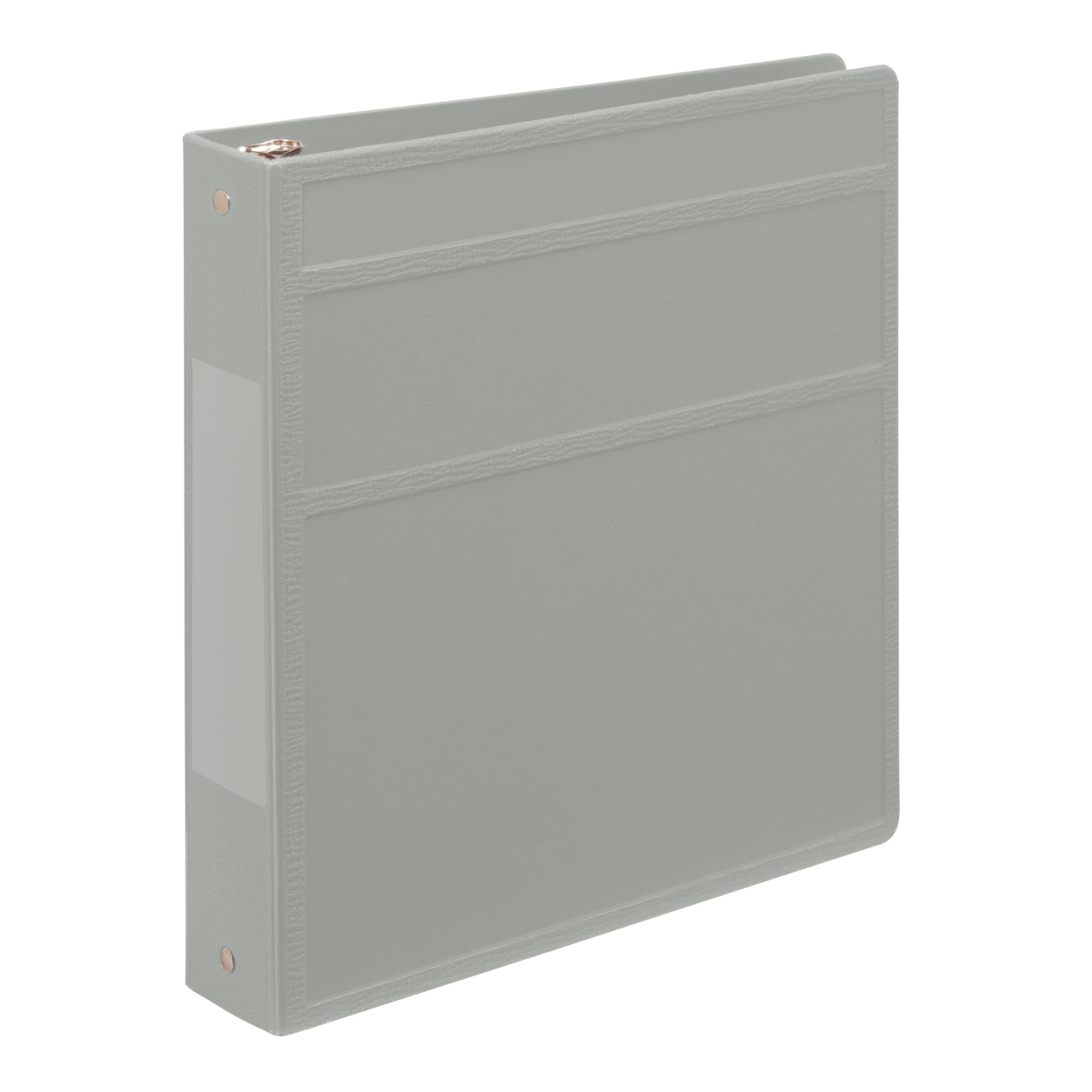 Carstens 1.5- Inch Heavy Duty 3-Ring Binder - Side Opening, Ash Gray