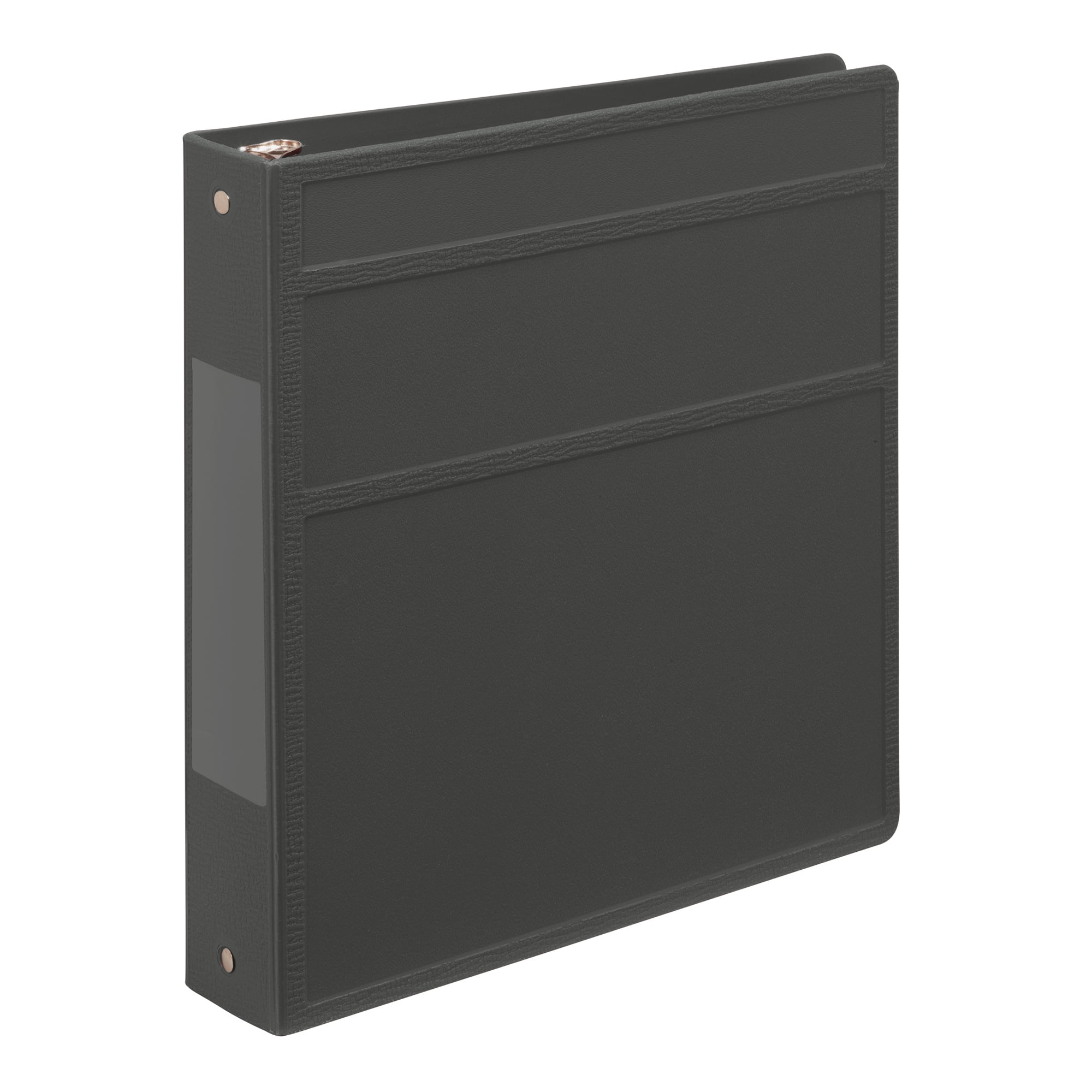 Carstens 1.5- Inch Heavy Duty 3-Ring Binder - Side Opening, Charcoal Gray