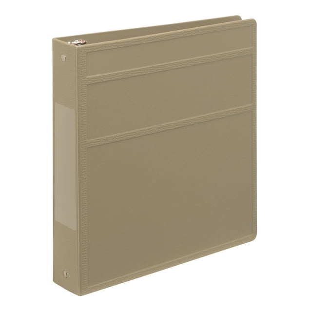 Carstens 1.5- Inch Heavy Duty 3-Ring Binder - Side Opening, Sand