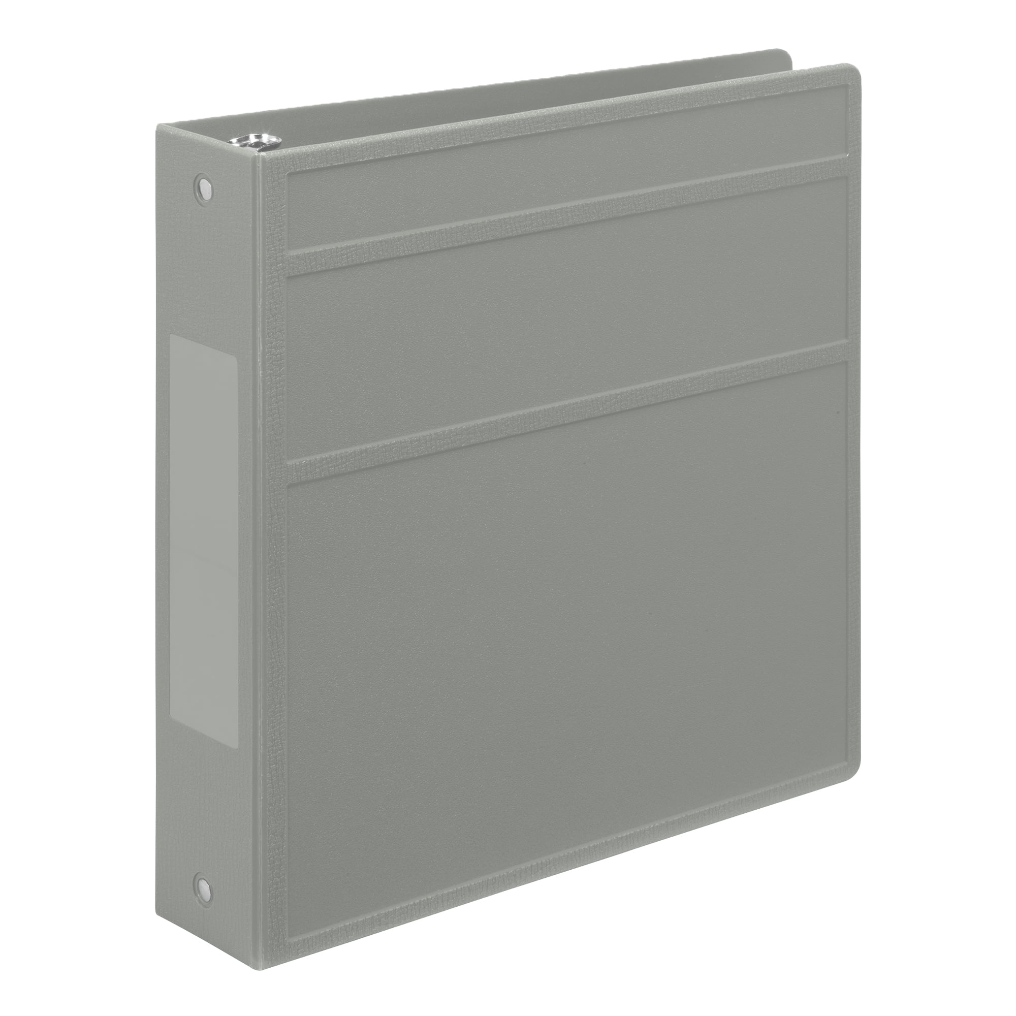 Carstens 2-Inch Heavy Duty 3-Ring Binder - Side Opening, Ash Gray