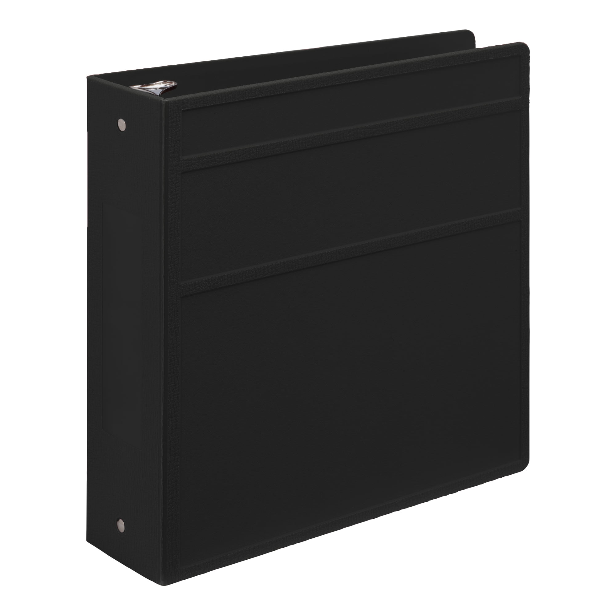 Carstens 3-Inch Heavy Duty 3-Ring Binder - Side Opening, Black