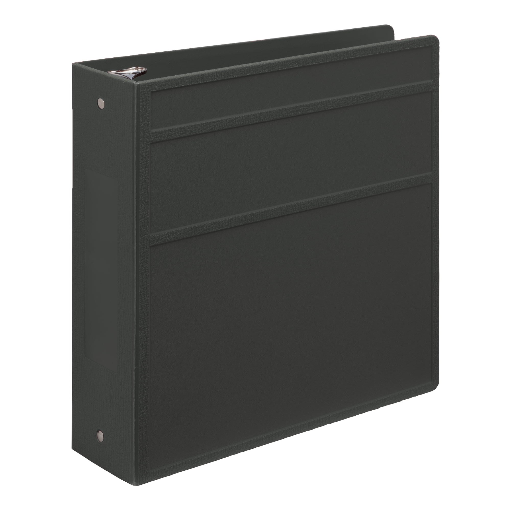 Carstens 3-Inch Heavy Duty 3-Ring Binder - Side Opening, Charcoal Gray