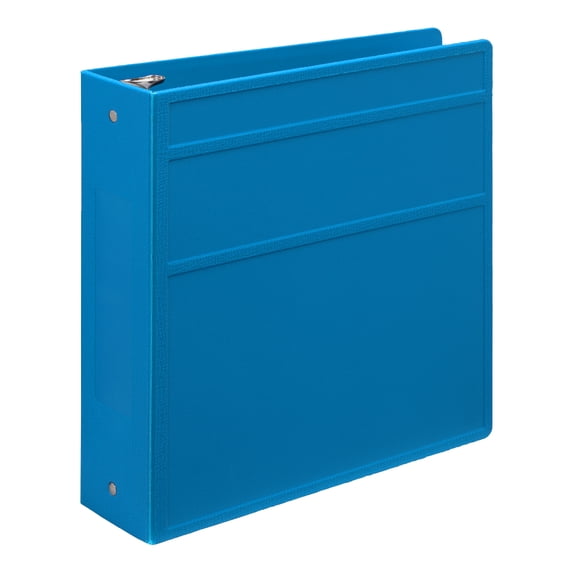 Carstens 3-Inch Heavy Duty 3-Ring Binder - Side Opening, Pool Blue