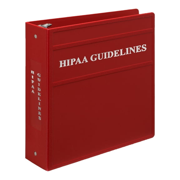 Carstens 3-Inch Heavy Duty 3-Ring Binder for HIPAA Guidelines - Side Opening, Brick Red