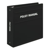 Carstens 3-Inch Heavy Duty 3-Ring Binder for Policy Manuals - Side Opening, Black