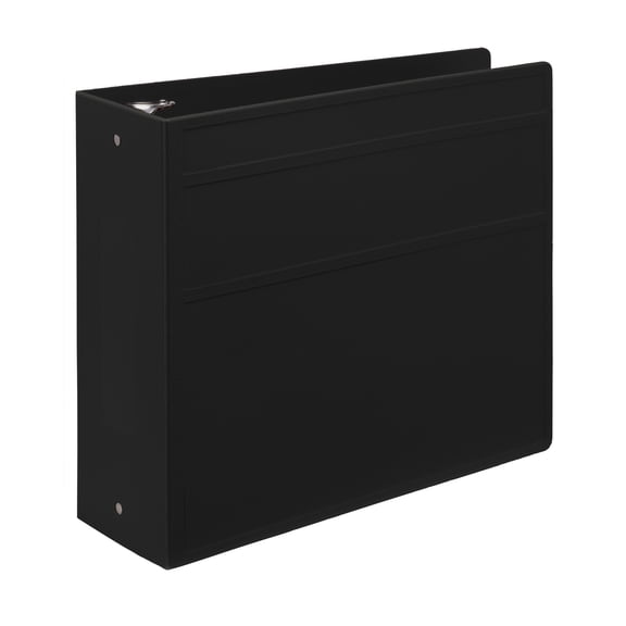Carstens 4-Inch Heavy Duty 3-Ring Binder - Side Opening, Black