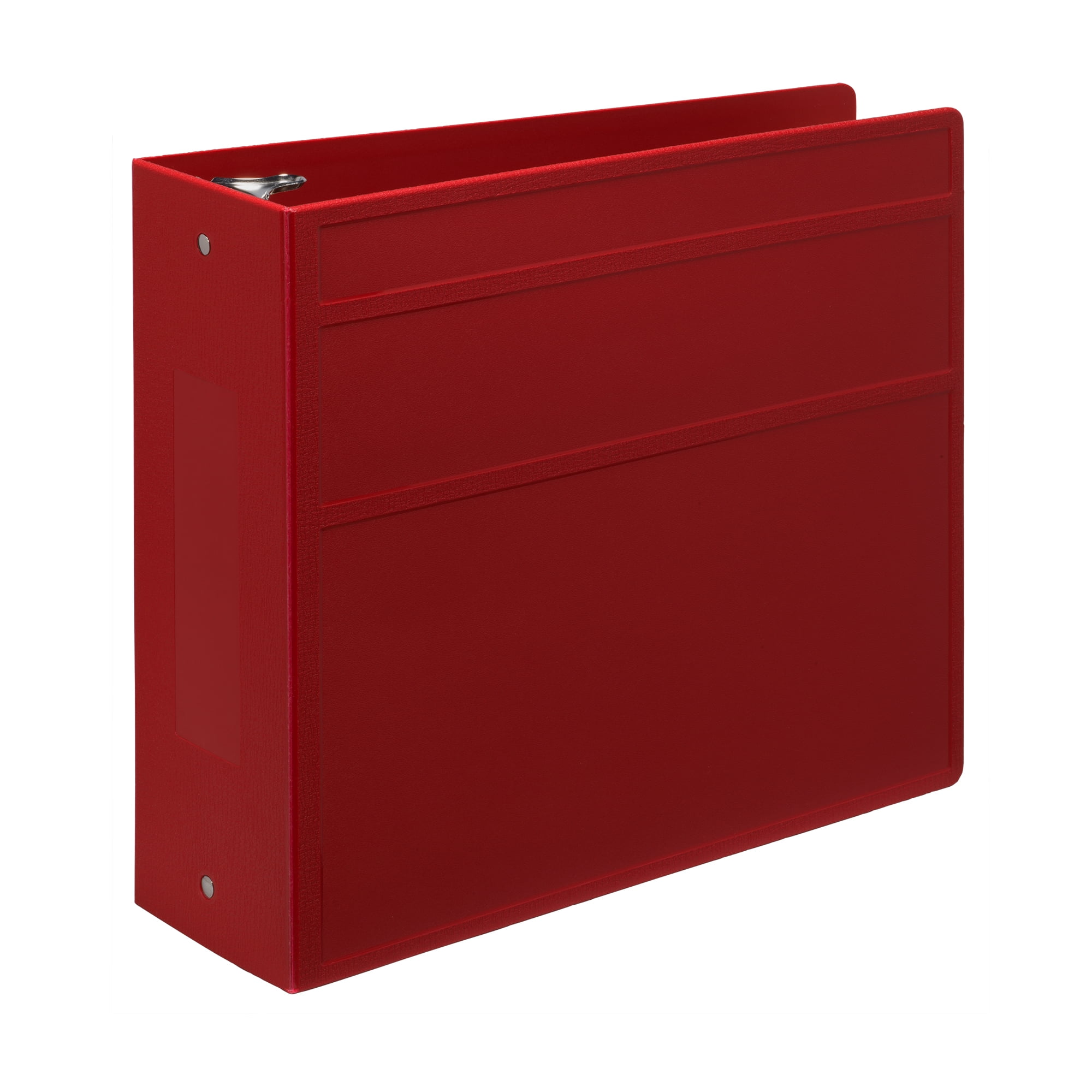 Carstens 4-Inch Heavy Duty 3-Ring Binder - Side Opening, Brick Red