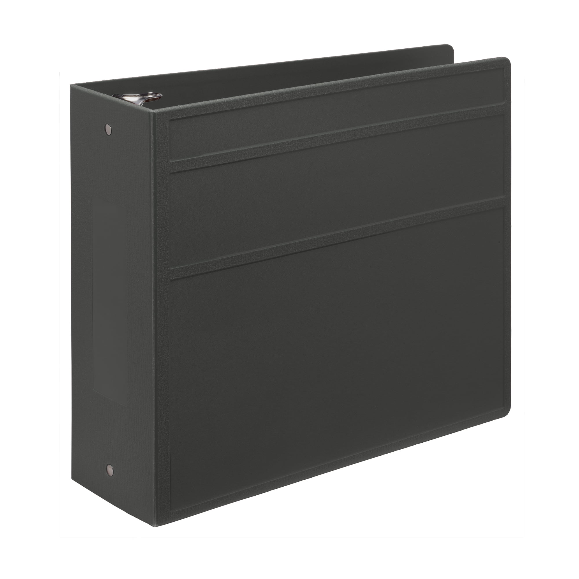 Carstens 4-Inch Heavy Duty 3-Ring Binder - Side Opening, Charcoal Gray