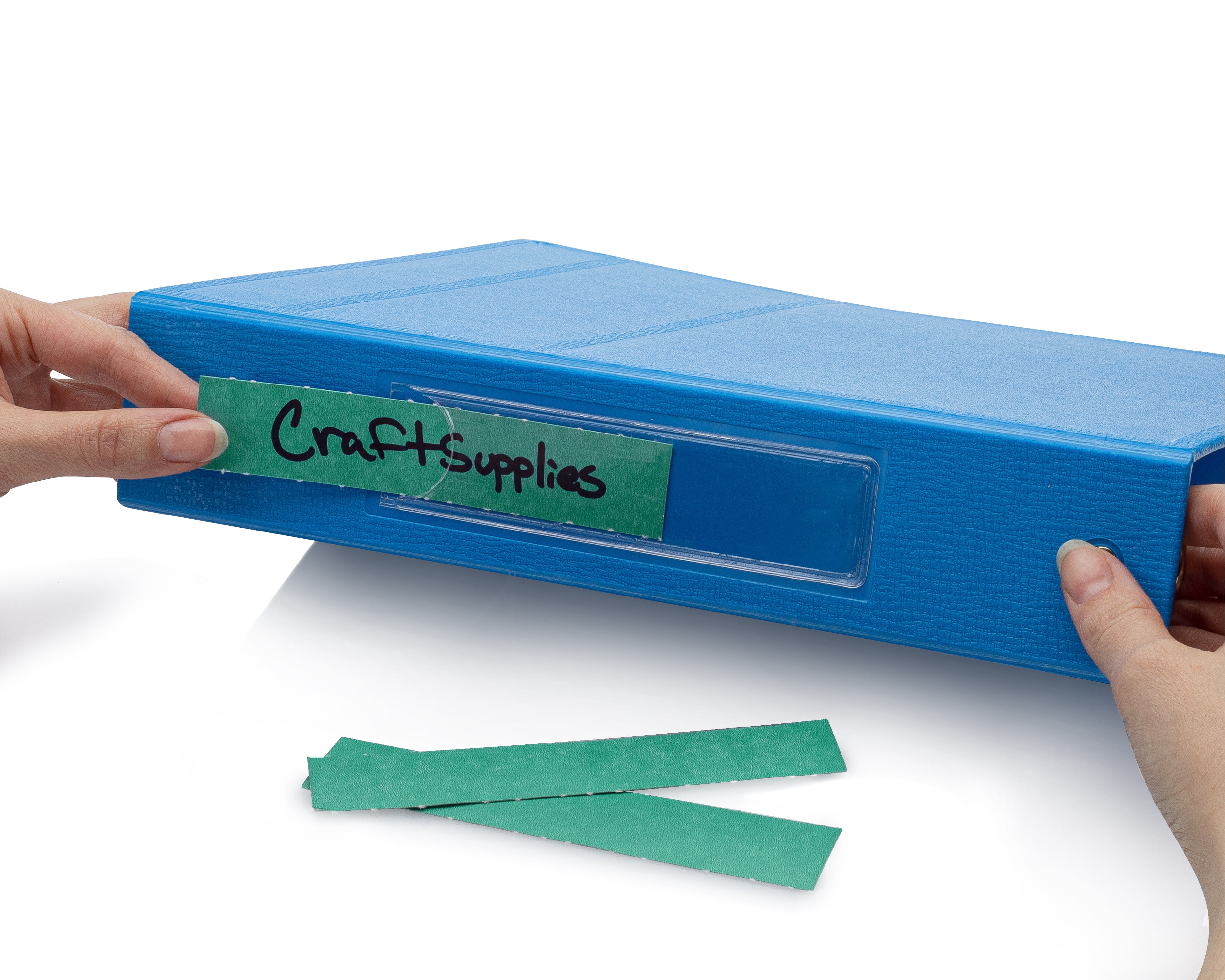 Carstens - Aqua 1.5-4 Inch Binder Spine Insert Cards, 5.25 x 1 Inch, Roll of 200 (1696 Series) - Ideal for 1.5-4 Inch Spine Insert Adhesive Pockets