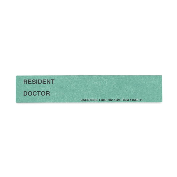 Carstens - Aqua Resident / Doctor Preprinted ID Cards for 1.5 – 4” Ring Binder Spines - Pack of 100 (1659-13) - Ideal Medical Record Labels for 3 Ring Binders