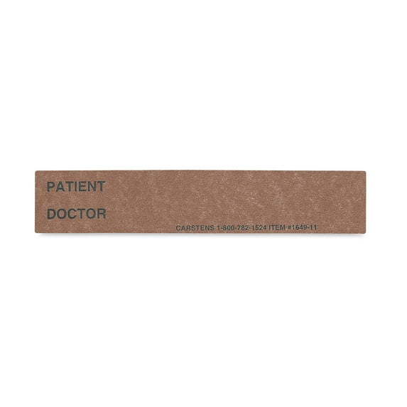 Carstens - Brown Patient / Doctor Preprinted ID Cards for 1.5 – 4” Ring Binder Spines - Pack of 100 (1649-14) - Ideal Medical Record Labels for 3 Ring Binders