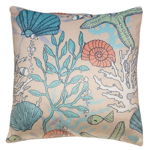 Carstens Coastal Reef Throw Pillow 18" x 18"