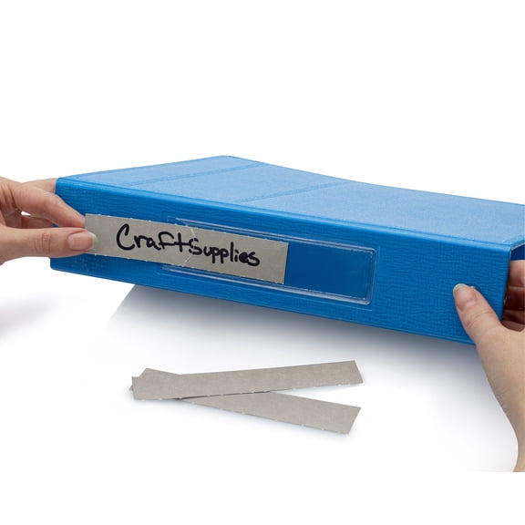 Carstens - Cool Gray 1.5-4 Inch Binder Spine Insert Cards, 5.25 x 1 Inch, Roll of 200 (1696 Series) - Ideal for 1.5-4 Inch Spine Insert Adhesive Pockets