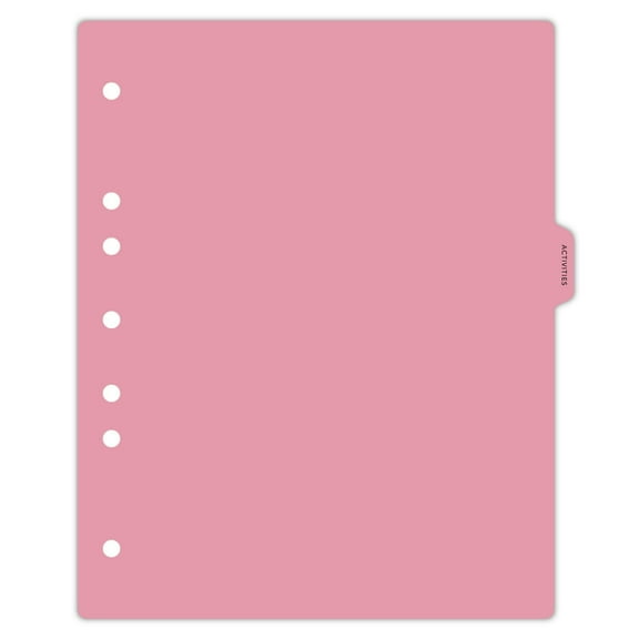 Carstens - Heavy Duty Activities Plastic Ring Binder Dividers, Side Tab, 1/9 Cut, Tab 4 Position, US Letter, Pack of 10, (2616-58) - Ideal Medical Chart Dividers for 3 Ring Binders