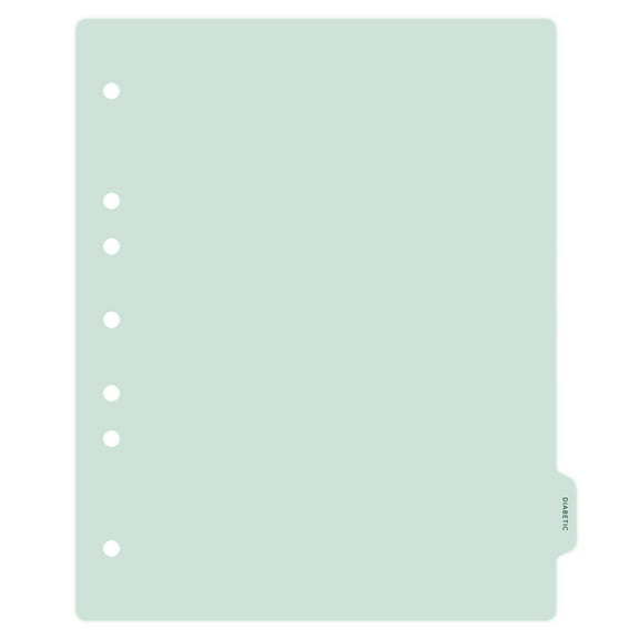 Carstens - Heavy Duty Diabetic Plastic Ring Binder Dividers, Side Tab, 1/9 Cut, Tab 8 Position, US Letter, Pack of 10, (2620-52) - Ideal Medical Chart Dividers for 3 Ring Binders