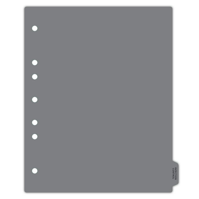 Carstens - Heavy Duty Infection Control Plastic Ring Binder Dividers, Side Tab, 1/9 Cut, Tab 9 Position, US Letter, Pack of 10, (8220-08) - Ideal Medical Chart Dividers for 3 Ring Binders