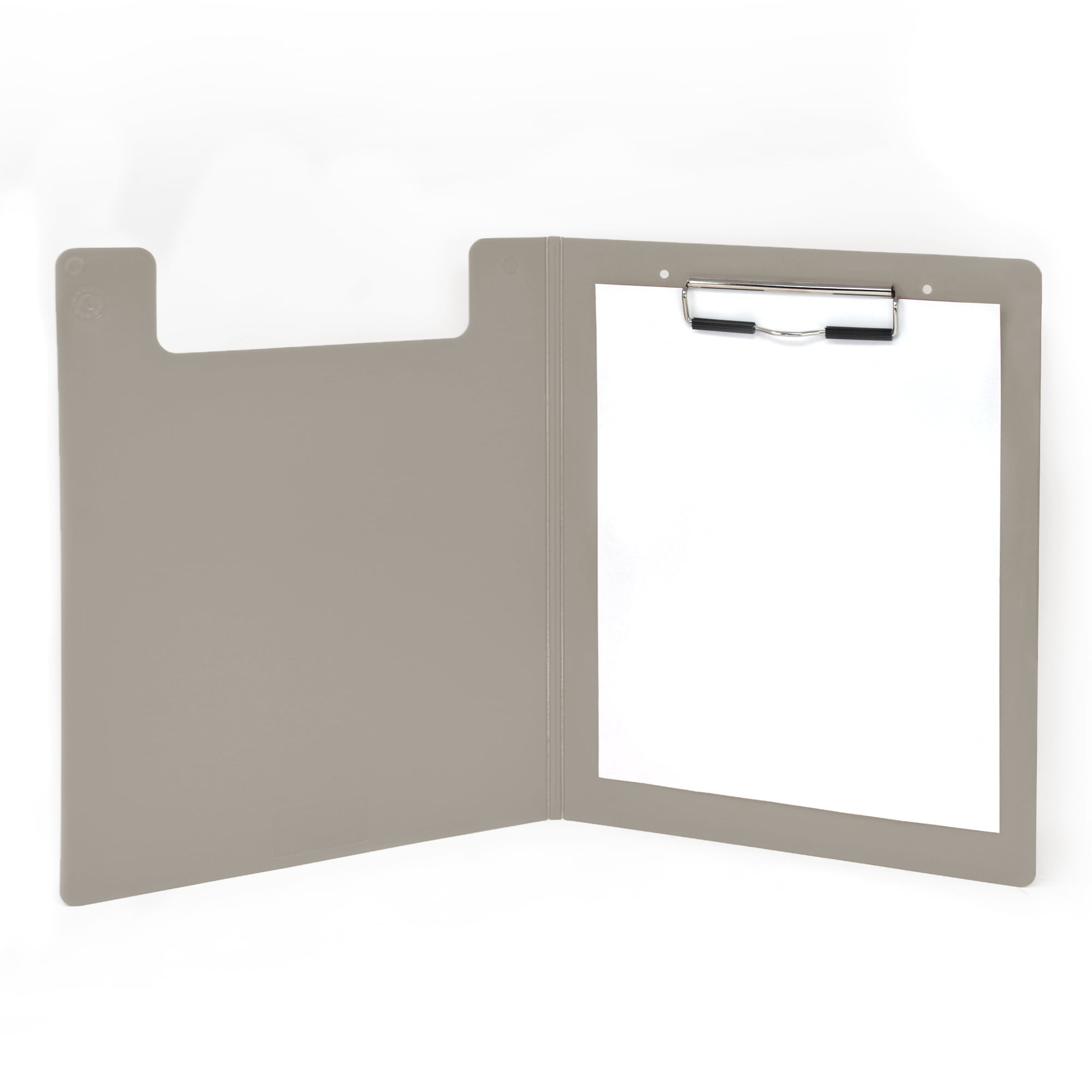 Carstens Heavy Duty Low-Profile Clipboard with Cover – Plastic, Almond