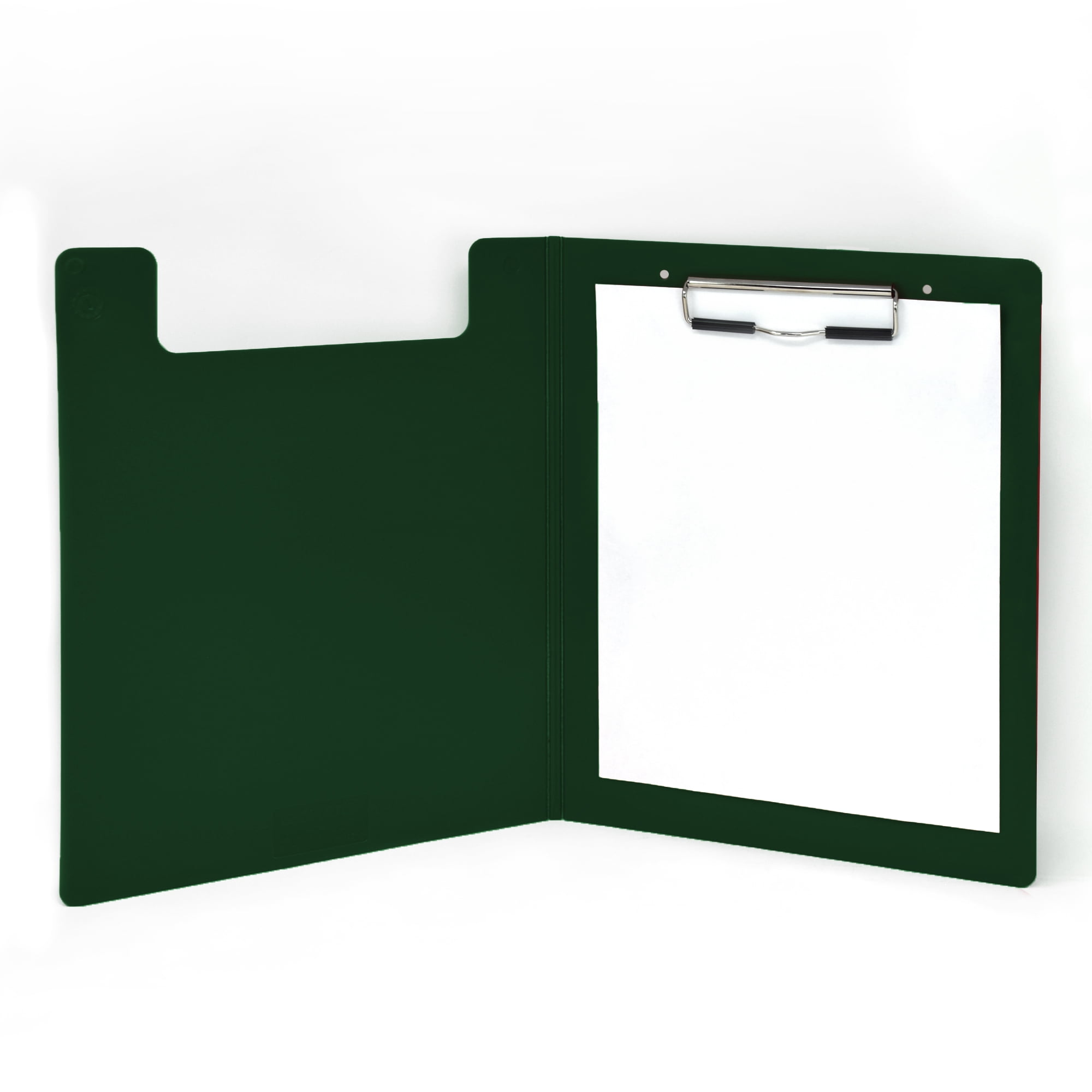 Carstens Heavy Duty Low-Profile Clipboard with Cover – Plastic, Hunter Green