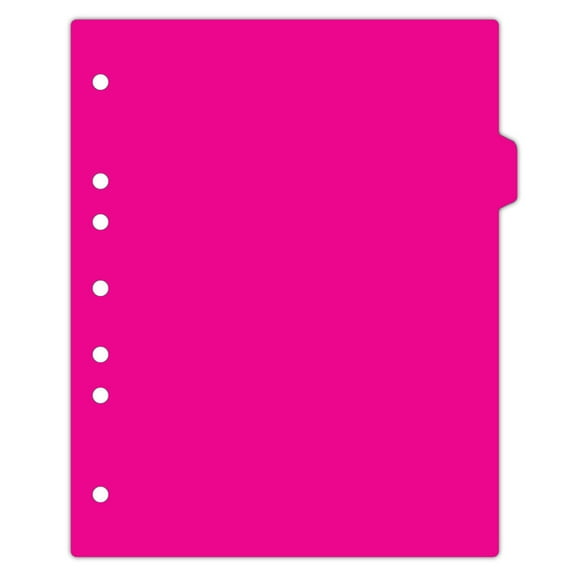 Carstens - Heavy Duty Plastic Ring Binder Dividers, Side Tab, 1/9 Cut, Tab 3 Position, US Letter, Hot Pink, Pack of 10, (2618-23) - Ideal Medical Chart Dividers or Index Tabs for 3 Ring Binders
