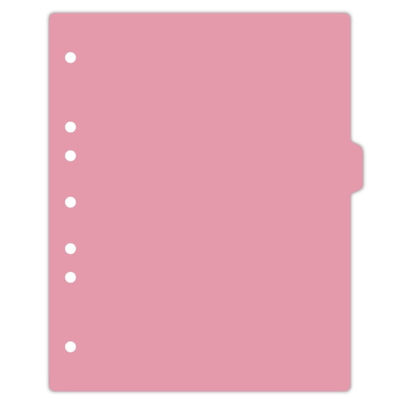 Carstens - Heavy Duty Plastic Ring Binder Dividers, Side Tab, 1/9 Cut, Tab 4 Position, US Letter, Mauve, Pack of 10, (2618-13) - Ideal Medical Chart Dividers or Index Tabs for 3 Ring Binders