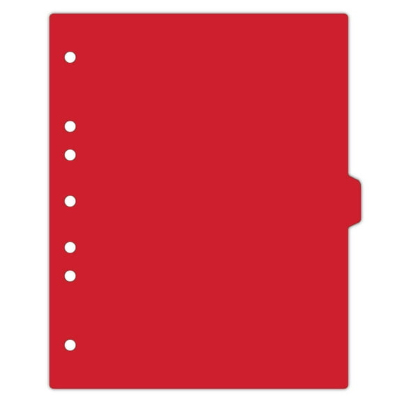 Carstens - Heavy Duty Plastic Ring Binder Dividers, Side Tab, 1/9 Cut, Tab 5 Position, US Letter, Red, Pack of 10, (2618-05) - Ideal Medical Chart Dividers or Index Tabs for 3 Ring Binders