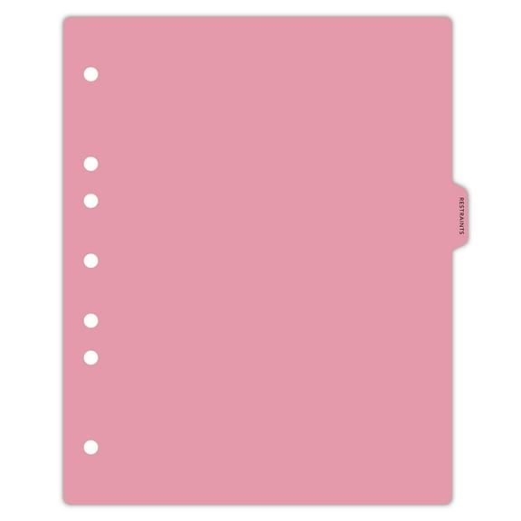 Carstens - Heavy Duty Restraints Plastic Ring Binder Dividers, Side Tab, 1/9 Cut, Tab 4 Position, US Letter, Pack of 10, (2616-94) - Ideal Medical Chart Dividers for 3 Ring Binders