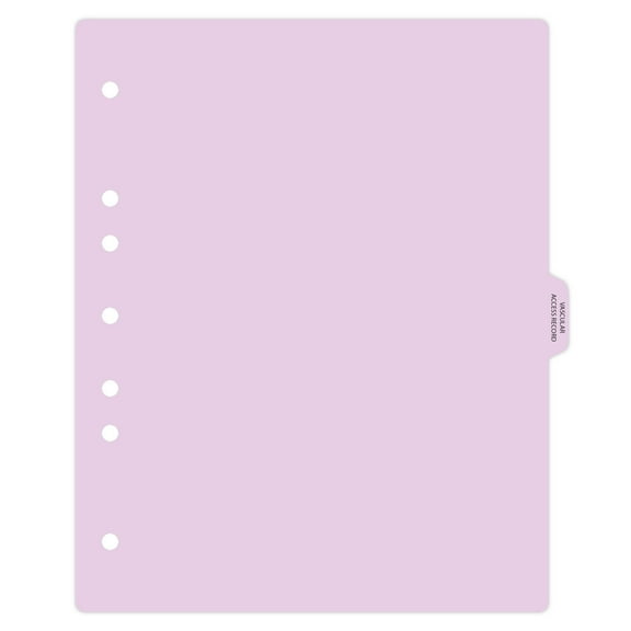 Carstens - Heavy Duty Vascular Access Record Plastic Ring Binder Dividers, Side Tab, 1/9 Cut, Tab 5 Position, US Letter, Pack of 10, (2620-33) - Ideal Medical Chart Dividers for 3 Ring Binders