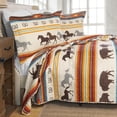 thumbnail image 1 of Carstens, Inc. Western Aztec Country Bedding Set, Southwestern Microfiber Quilt Set, Wrangler Western Stripe, Twin, 1 of 6