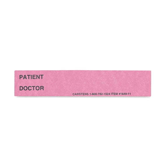 Carstens - Lt Scarlet Patient / Doctor Preprinted ID Cards for 1.5 – 4” Ring Binder Spines - Pack of 100 (1649-10) - Ideal Medical Record Labels for 3 Ring Binders