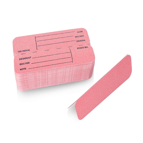 Carstens - Pink Patient / Doctor Preprinted ID Cards for 1.5 – 4” Ring Binder Spines - Pack of 100 (1658-04) - Ideal Medical Record Labels for 3 Ring Binders