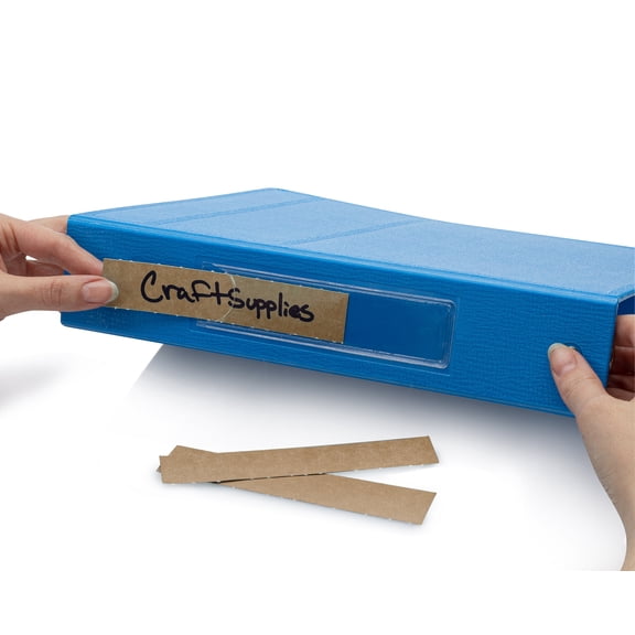 Carstens - Tan 1.5-4 Inch Binder Spine Insert Cards, 5.25 x 1 Inch, Roll of 200 (1696 Series) - Ideal for 1.5-4 Inch Spine Insert Adhesive Pockets