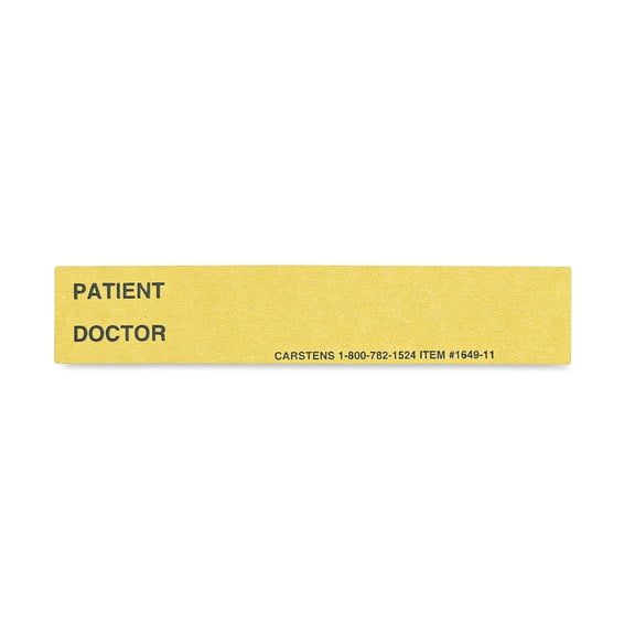 Carstens - Yellow Patient / Doctor Preprinted ID Cards for 1.5 – 4” Ring Binder Spines - Pack of 100 (1649-03) - Ideal Medical Record Labels for 3 Ring Binders