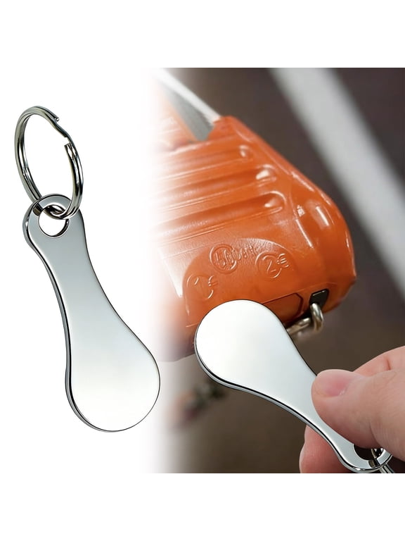 Cart Buddy Quarter Key,Quarter Keychain,Cart Buddies Quarter Ngheia Multifunctional Grocery Cart Key Remover – Portable Quarter Holder for European & American Trolley – Compact Key Ring