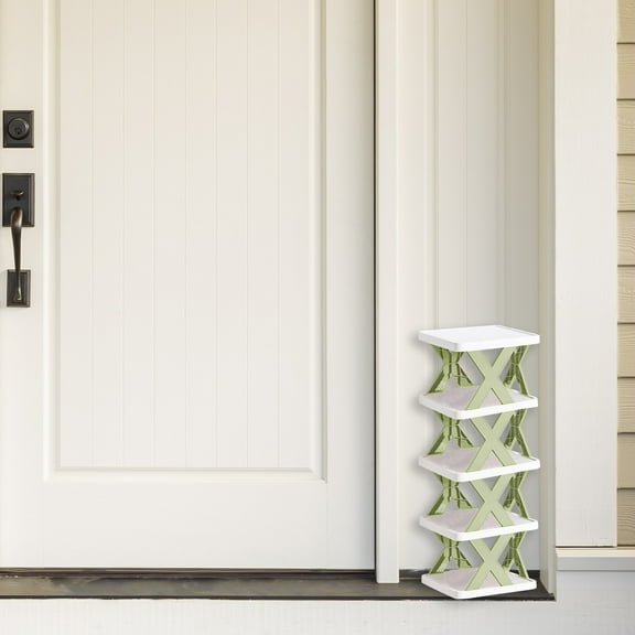 Cart Organizer, Dorm Desk Organizer, Slim Plastic Tower, Bath Pantry Gap Filler, Tool-free, Condo Space Saver, Trolley Cart with Wheels, Small Cart with Wheels, UKHBMC | Green