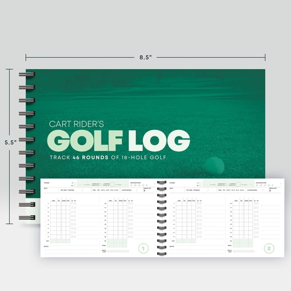 Cart Rider's Golf Log Track 46 Rounds of 18-Hole Golf