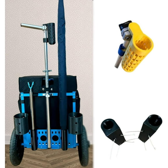 Cart Umbrella and Retriever Holder - Compatible with Zuca Backpack LG/Trekker LG Disc Golf Cart