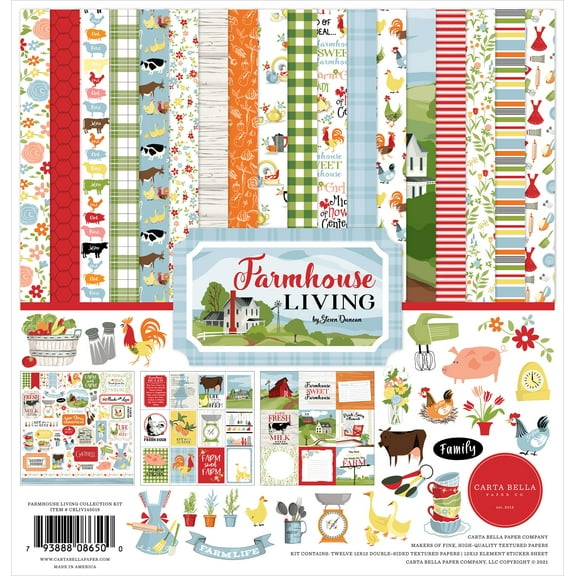 Carta Bella Collection Kit 12"x12" - Farmhouse Living