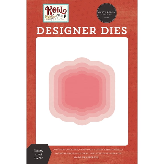 Carta Bella Dies-Nesting Label, Roll With It