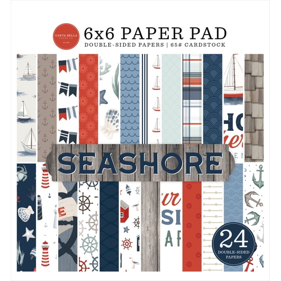 Carta Bella Double-Sided Paper Pad 6"X6-Seashore