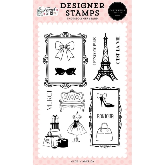 Carta Bella French Girl Stamp Set-Paris Days