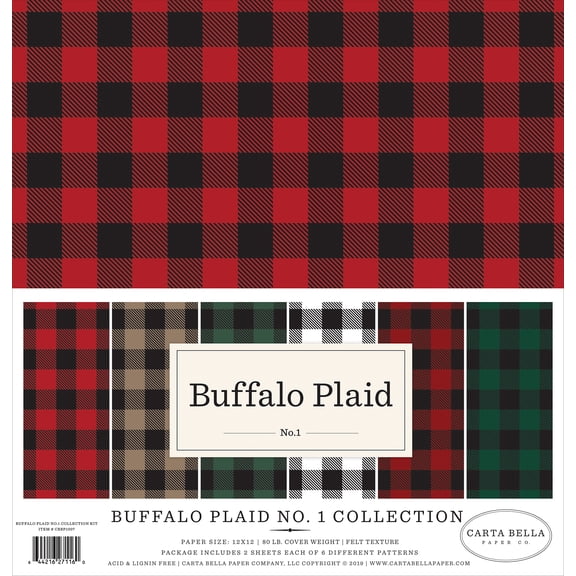 Carta Bella Collection Kit 12"x12" - Buffalo Plaid