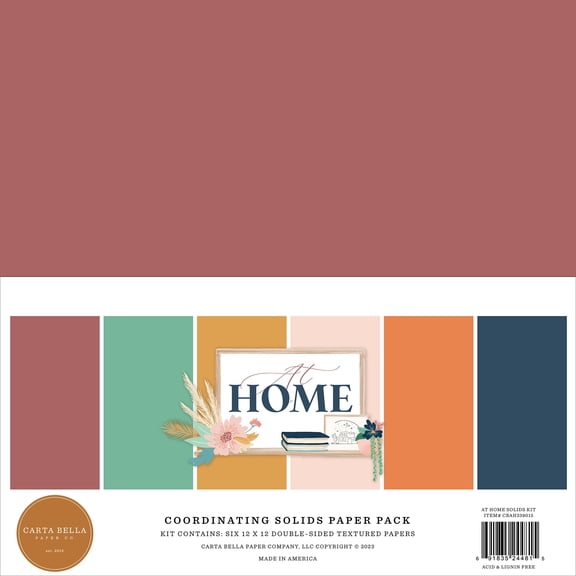 Carta Bella Solids Collection Kit 12"X12"-At Home