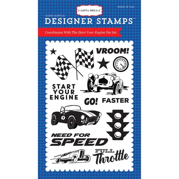Designer Stamps: Start Your Engine 4x6 Stamp Set