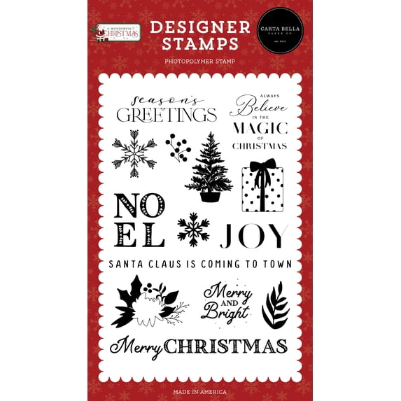 Carta Bella Stamps-Always Believe, A Wonderful Christmas