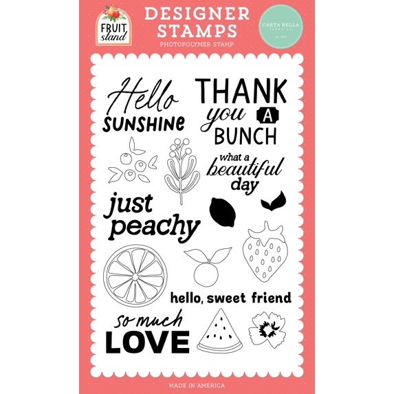 Carta Bella Stamps-Sweet Friend, Fruit Stand