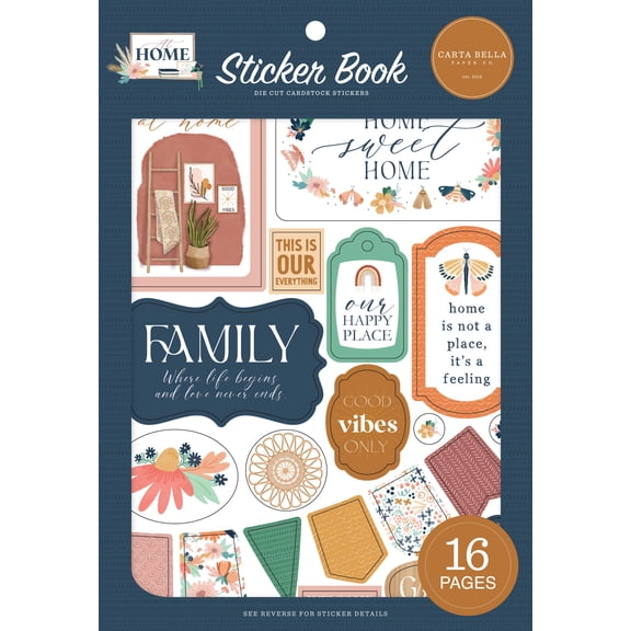 Carta Bella Sticker Book-At Home