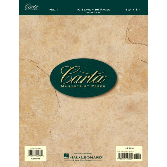 Carta Manuscript Paper No. 1 - Basic, (Paperback)