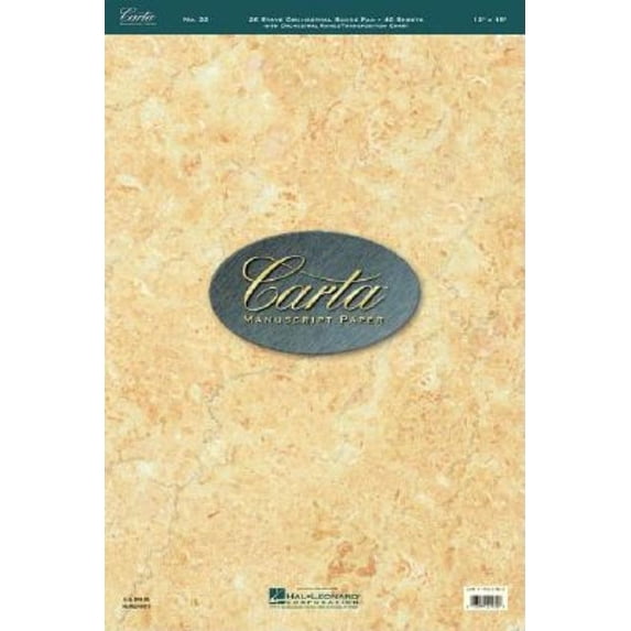Carta Manuscript Paper No. 22 - Professional, (Paperback)